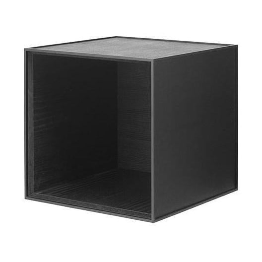 Audo Copenhagen Frame 35 Shelf Without Door, Black Stained Ash