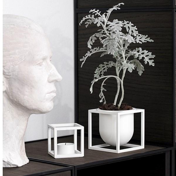 Audo Copenhagen Kubus Flowerpot White, 10 cm