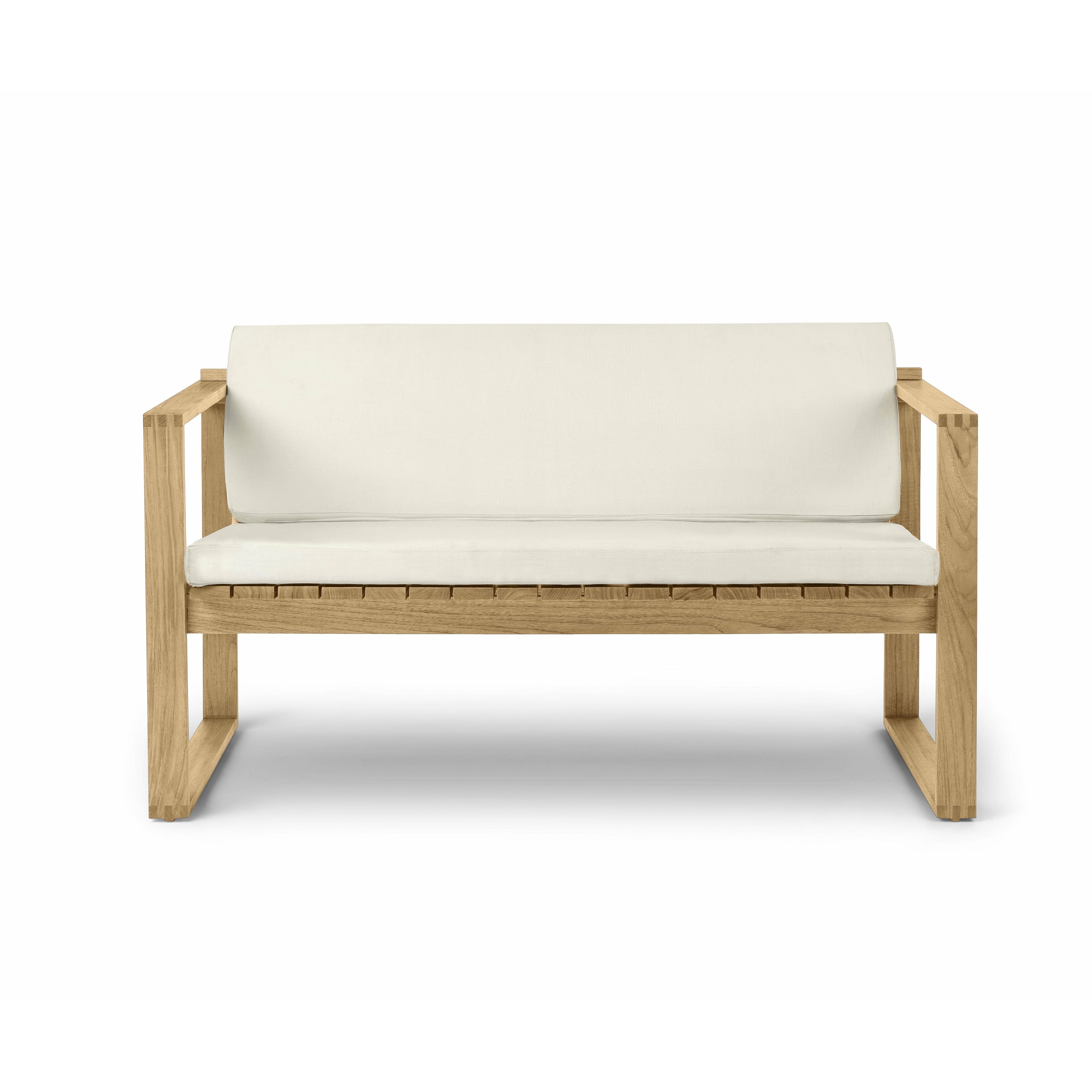Carl Hansen BK12 -lounge -sohva sisä-/ulkotiloissa, käsittelemätön teak
