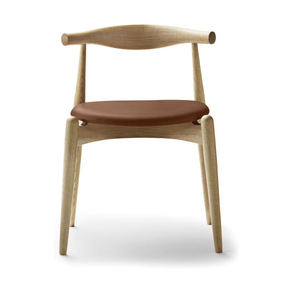 Carl Hansen Ch20 Elbow Chair, Oiled Oak/Brown Leather