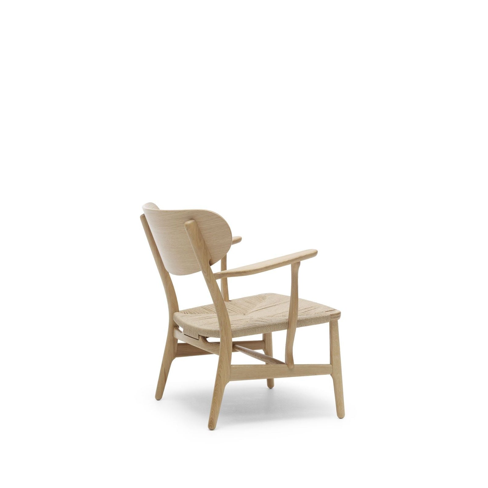 Carl Hansen CH22 Lounge -stoel, geoliede eik/natuurlijk koord
