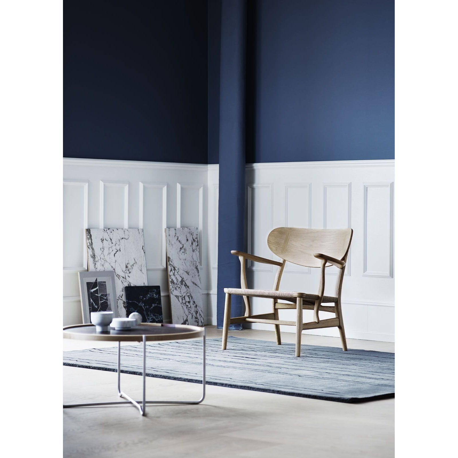 Carl Hansen Ch22 Lounge Chair, Oiled Oak/Natural Cord