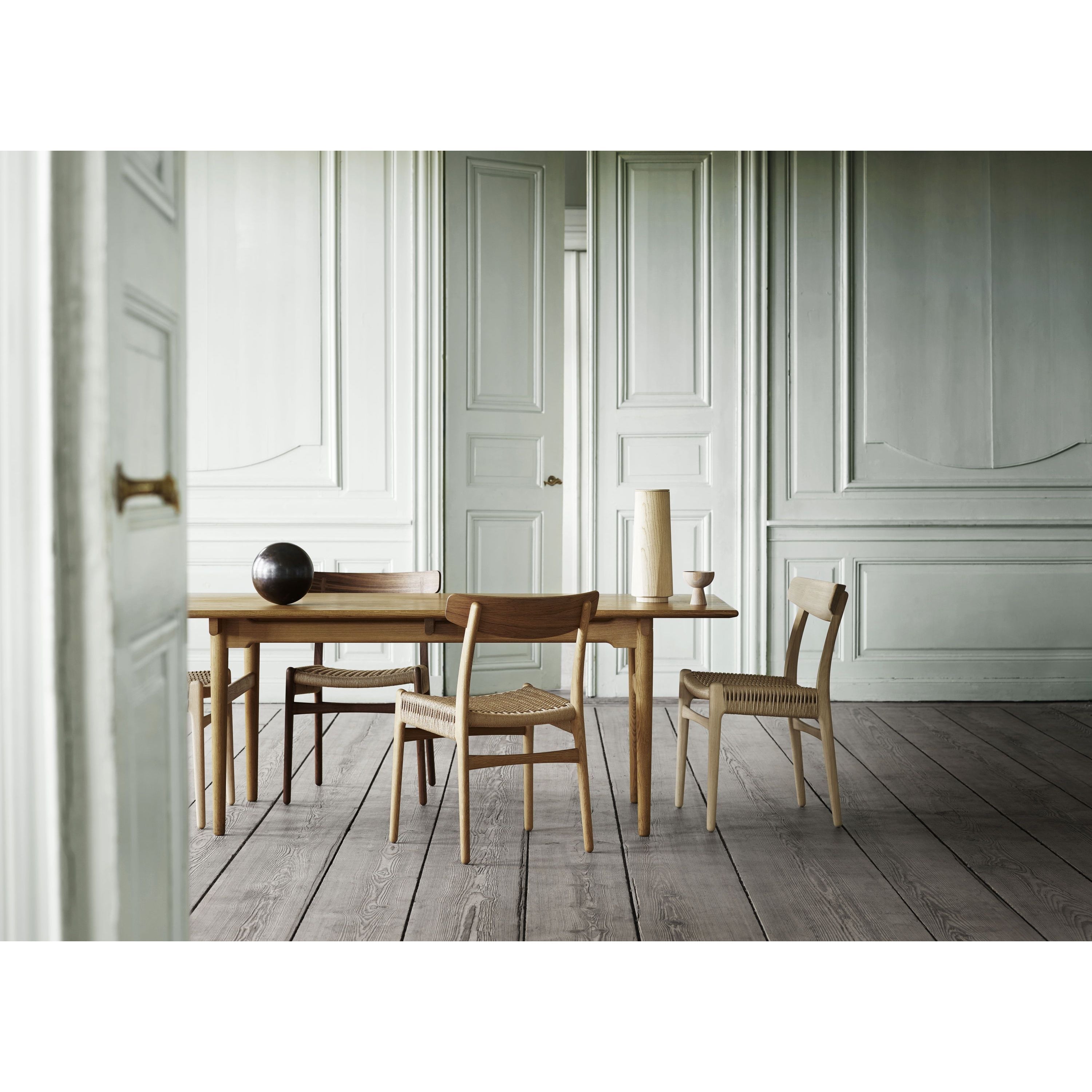 Carl Hansen Ch23 Chair, Oiled Walnut/Natural Cord/Oak Chair Frame