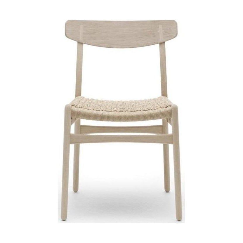 Carl Hansen CH23椅子，肥皂/天然绳