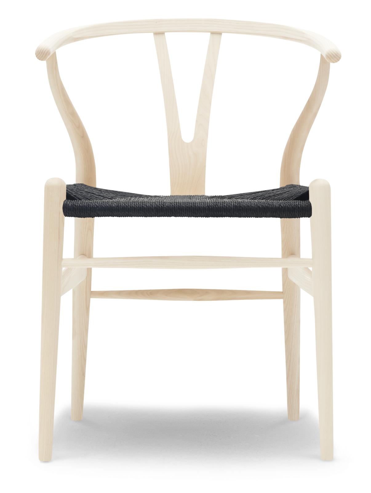 Carl Hansen CH24 Y silla de jabón de jabón, cable negro