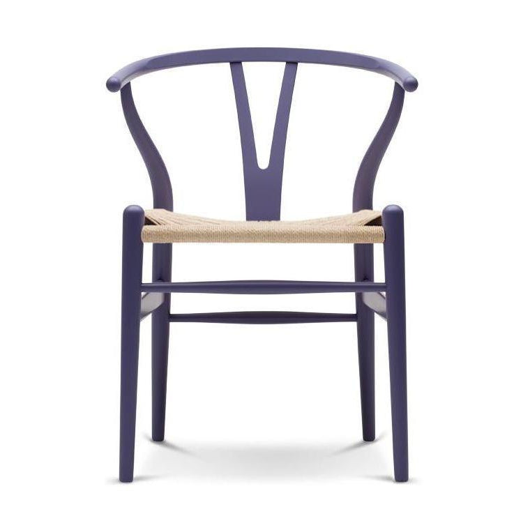 Carl Hansen Chaise ch24 chaise en papier naturel, hêtre / bleu violet