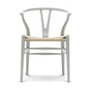 Carl Hansen Chaise CH24 Y chaise cordon en papier naturel, hêtre / gris argenté