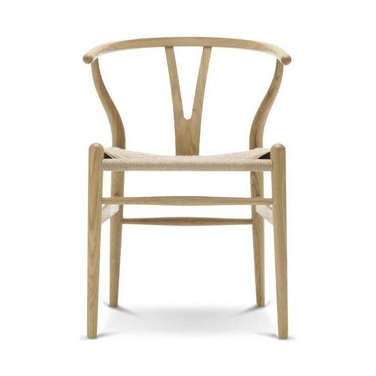 Carl Hansen CH24 Wishbone Chair Natural Cord, lackerad ek