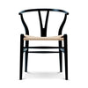 Carl Hansen CH24 Wishbone椅子天然电线，黑色山毛榉特别版
