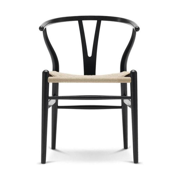 Carl Hansen CH24 Wishbone Chair Natural Cord, Black Eiche