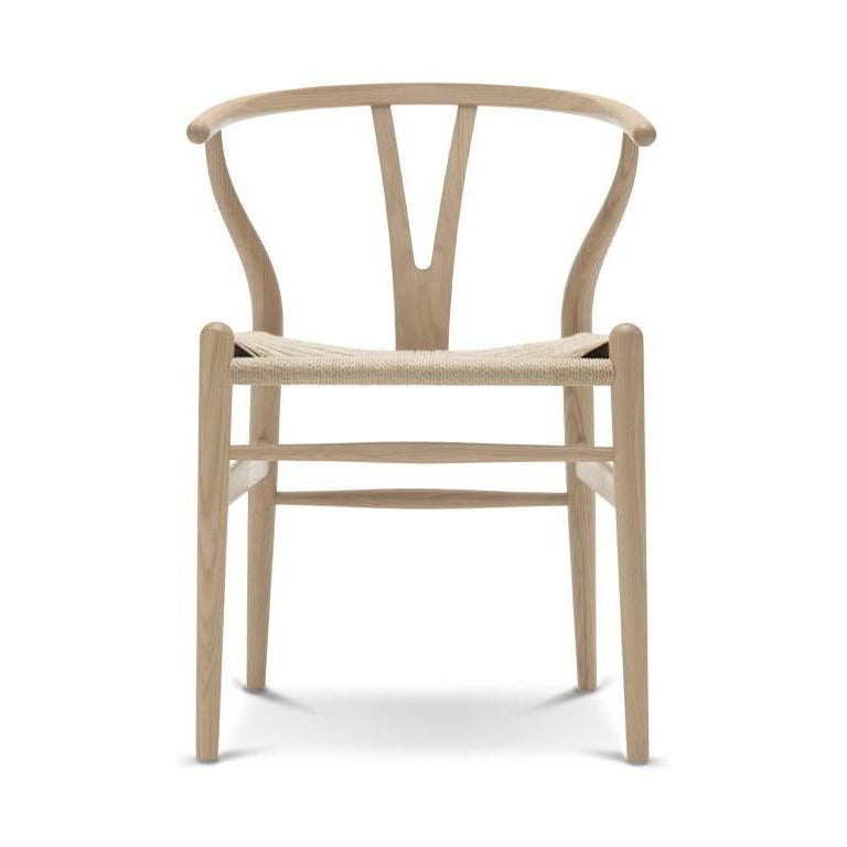 Carl Hansen CH24 y Stuhl Stuhl natürliche Papierschnur, weiß geöltte Eiche