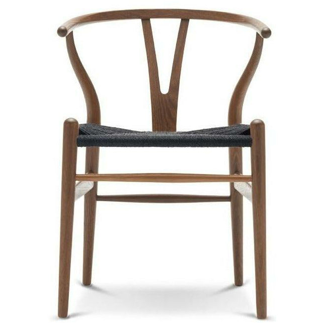 Carl Hansen CH24 Wishbone -stoel, eiken gerookte olie/zwart koord