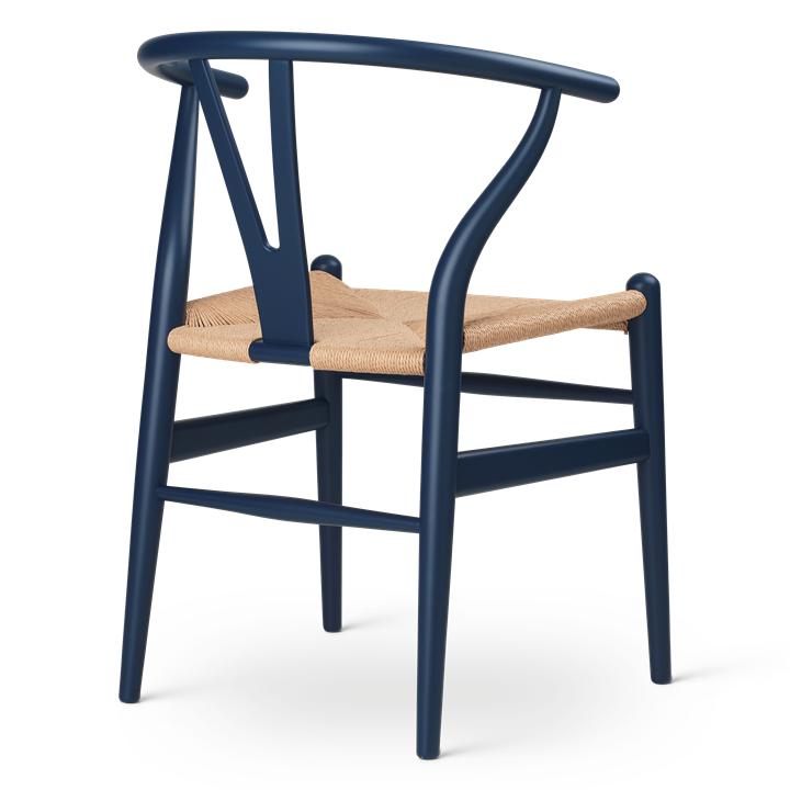 Carl Hansen CH24 Wishbone Chair Beech Special Edition, Cordon naturel / Bleu doux