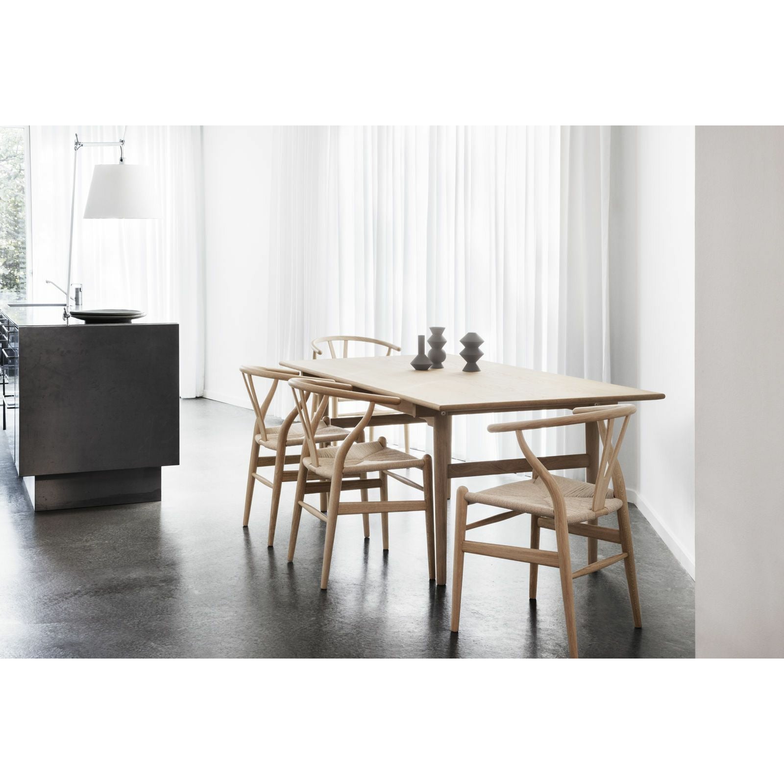 Carl Hansen Ch24 Wishbone Chair Special Edition, Beech Special Edition, Soft Gray