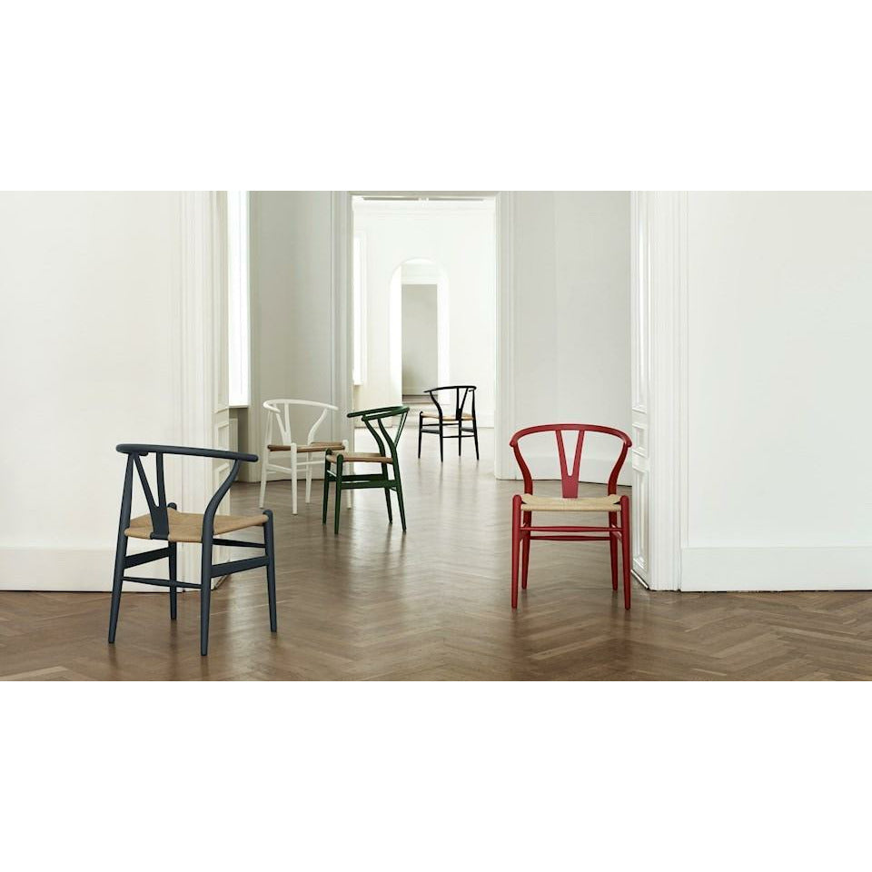 Carl Hansen CH24 Wishbone Chair Special Edition, Beech Special Edition, Soft Red