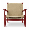 Carl Hansen CH25 Lounge Chair Oak, Falu Red/Natural Cord