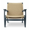 Carl Hansen CH25 Lounge Chair Oak, Nordseeblau/Naturkabel