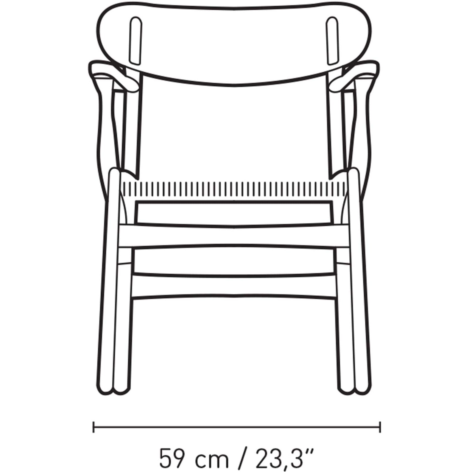 Carl Hansen CH26 stol, oljet/svart papirledning eik