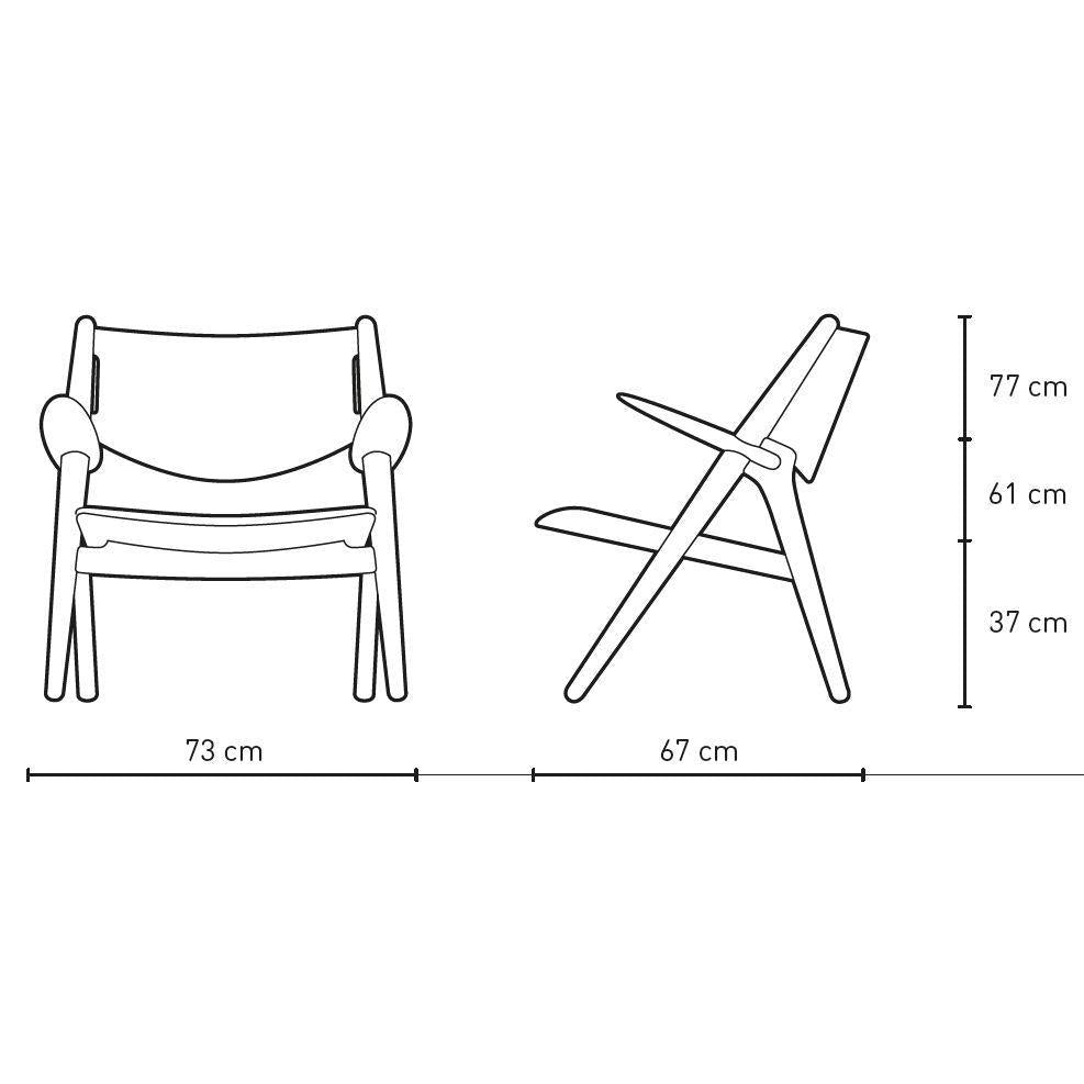 Carl Hansen CH28 T fauteuil, geoliede eik/natuurlijk