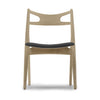 Carl Hansen Ch29 P Sawbuck Chair, Soaped Oak/Black Leather