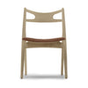 卡尔·汉森（Carl Hansen）CH29 P椅，肥皂/棕色皮革