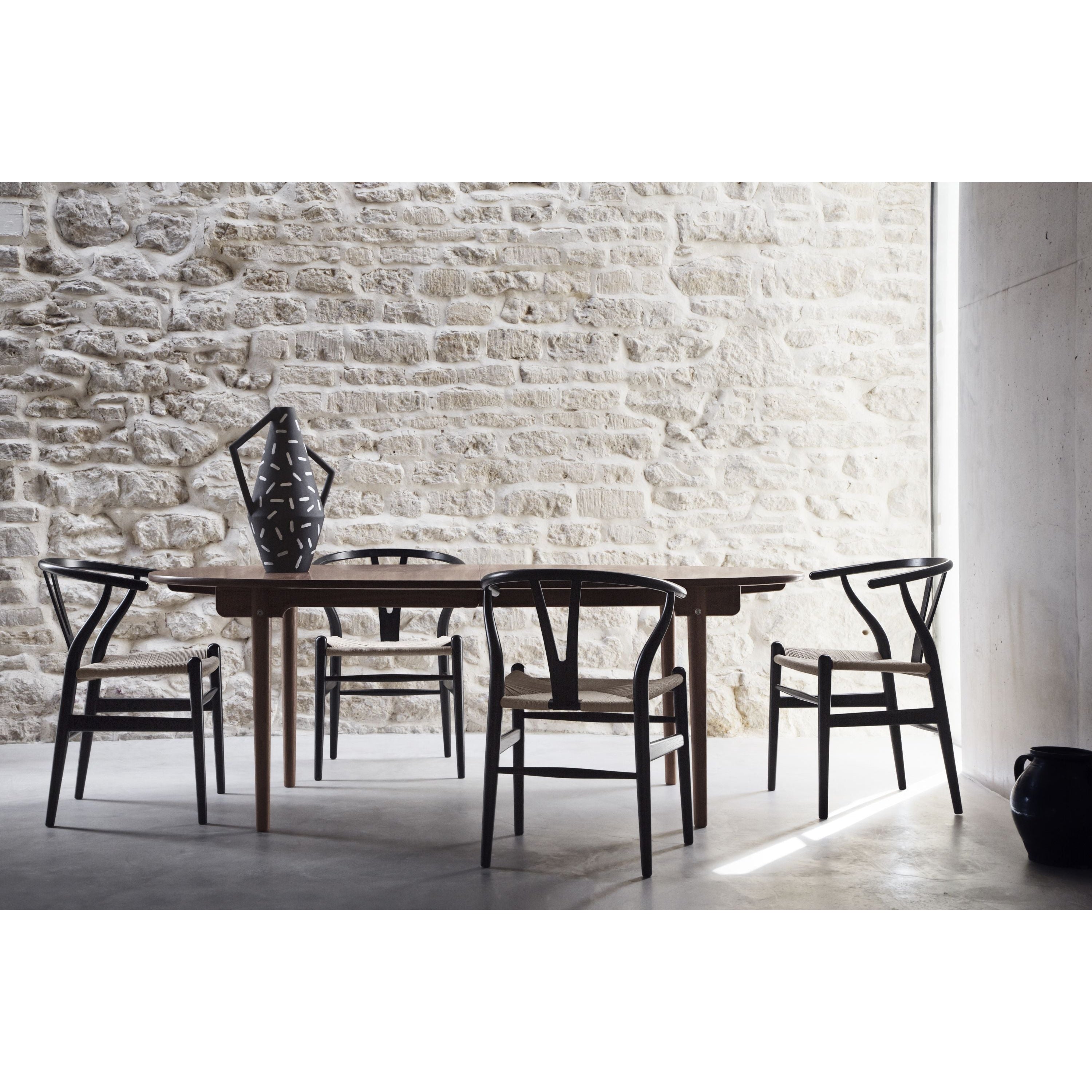 Carl Hansen Ch338 Dining Table Without Additional Top, White Oiled Oak