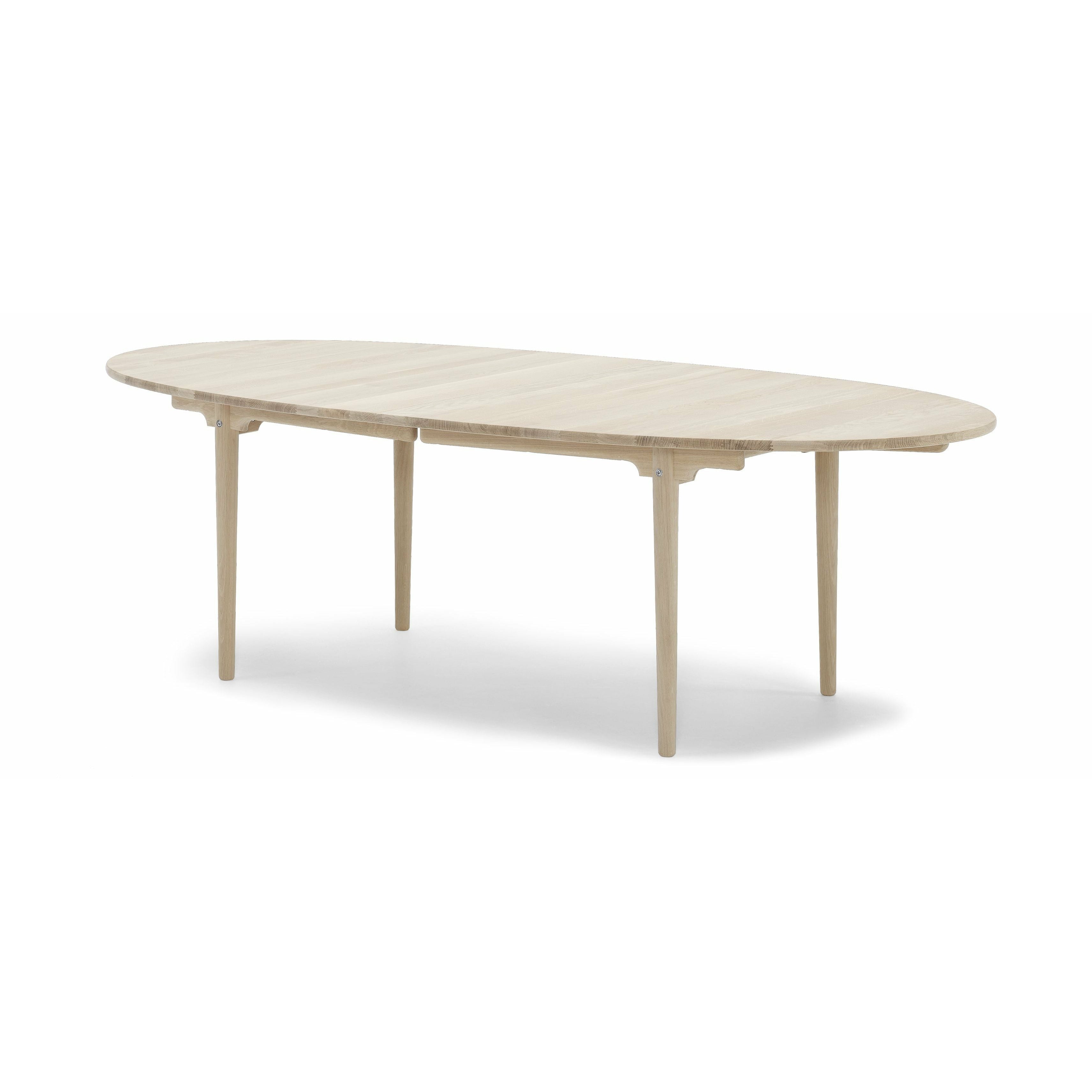 Carl Hansen Ch339 Dining Table Designed For 2 Pull Out Plates, Soaped Oak