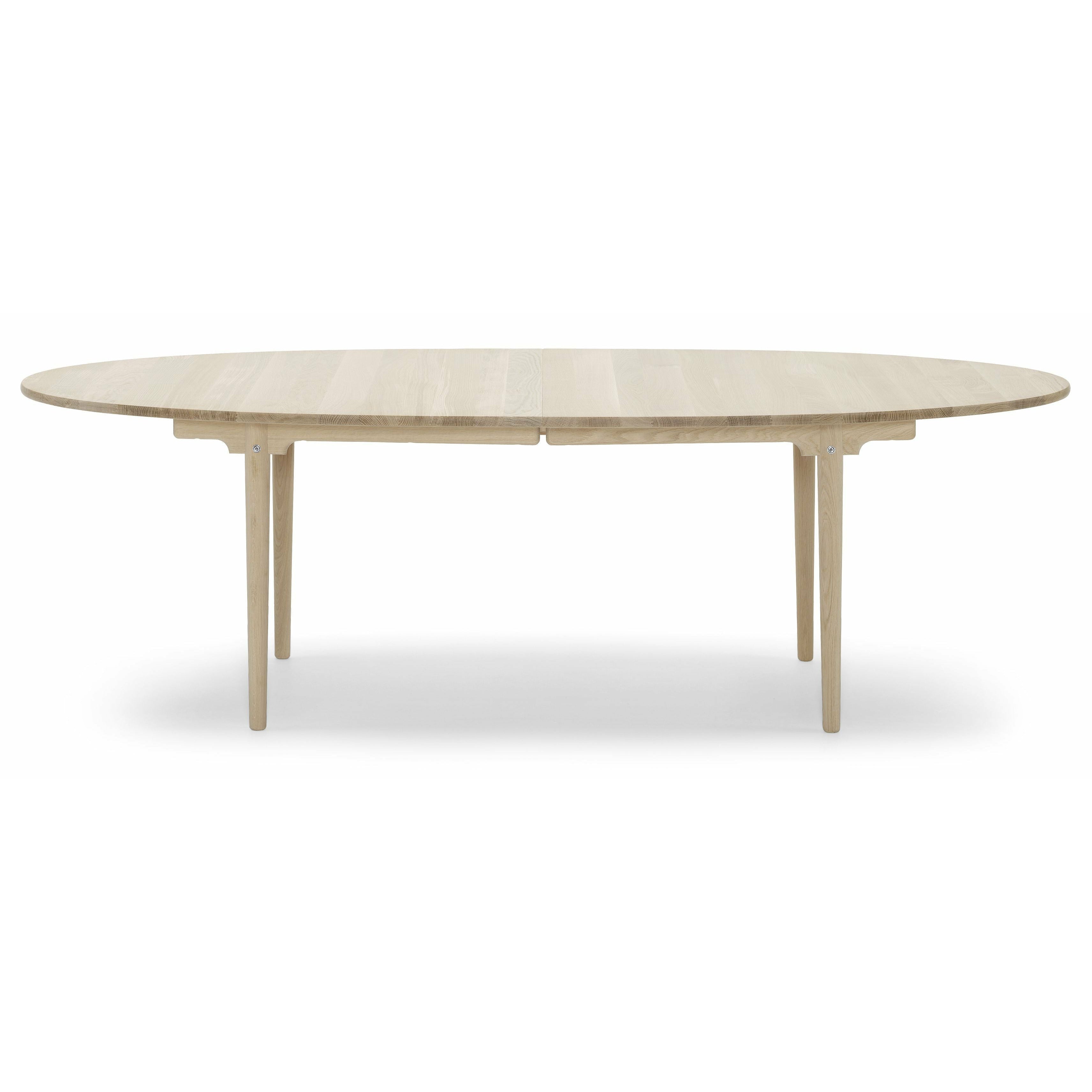 Carl Hansen Ch339 Dining Table Designed For 2 Pull Out Plates, Soaped Oak
