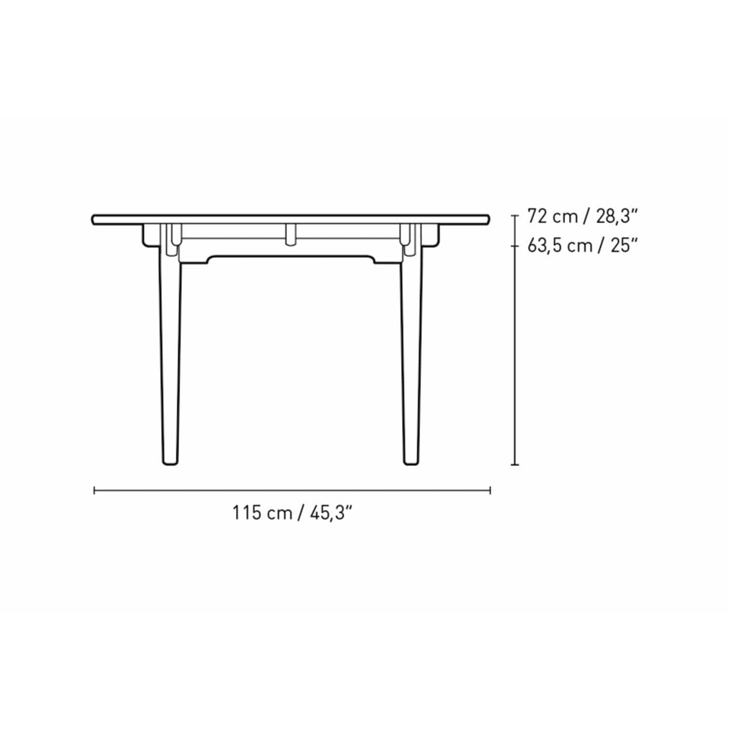 Carl Hansen CH339 matbord designat för 4 utdragbara plattor, valnötoljad