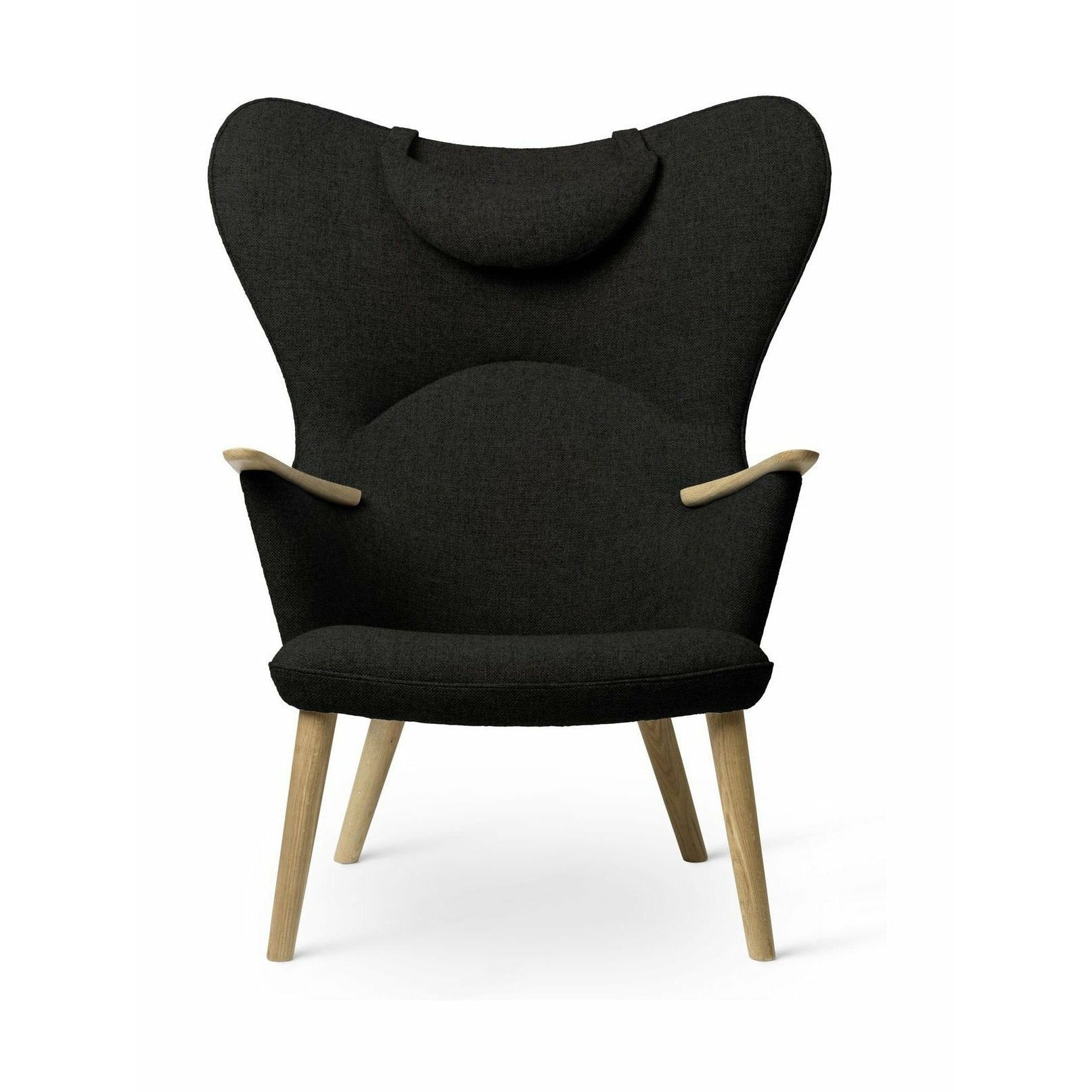 Carl Hansen CH78 Mama Bear Lounge stoel, eiken geolied/donkergroene fiord 0991
