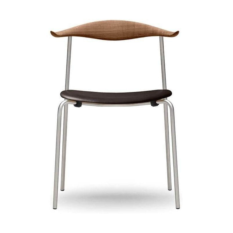 Carl Hansen CH88 P stoel, geolied eiken/zwart leer
