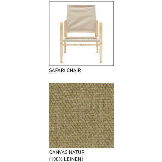 Carl Hansen lerretsprøver for sammenleggbar stol, naturlig