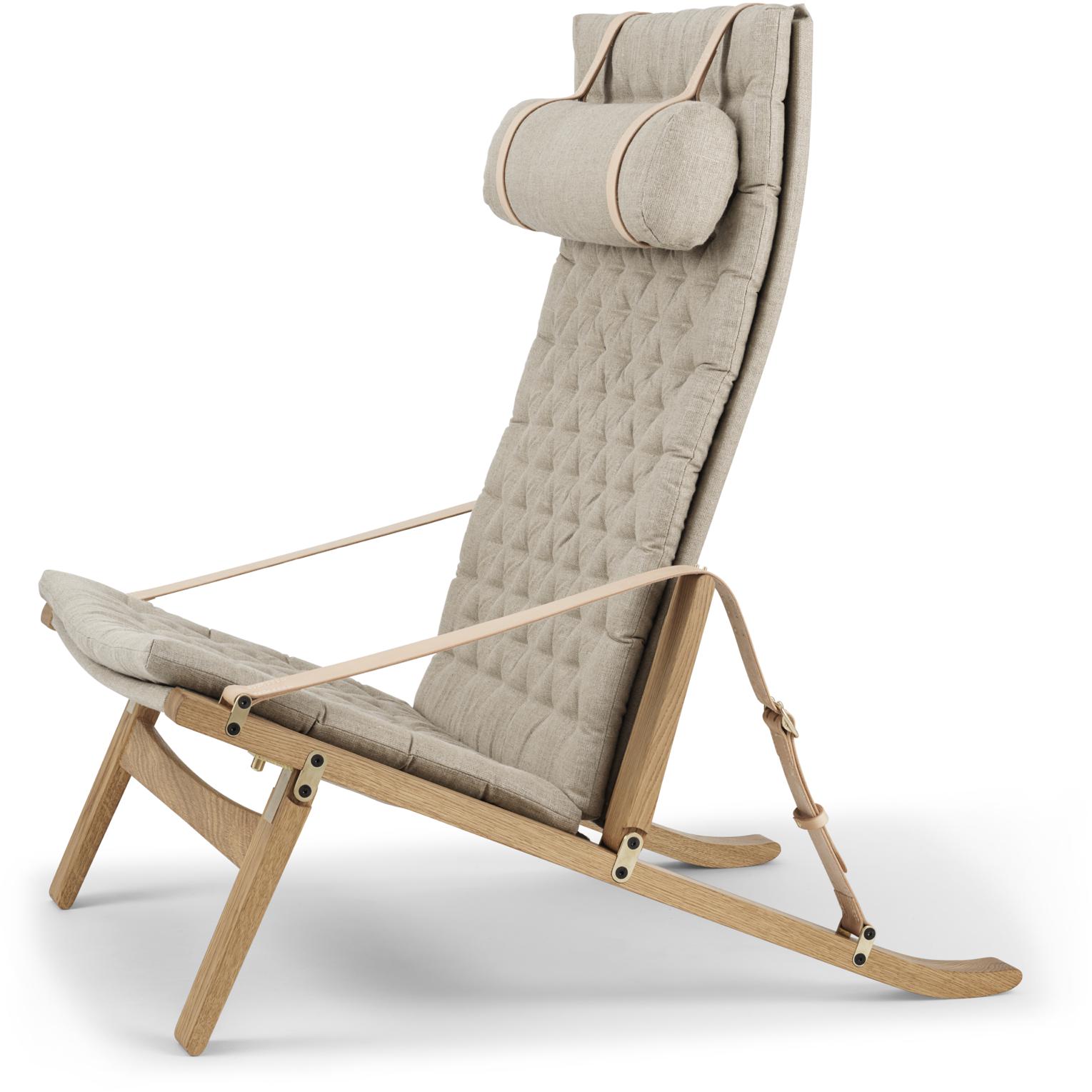 Carl Hansen FK10 PLICA椅子橡木油/画布，天然