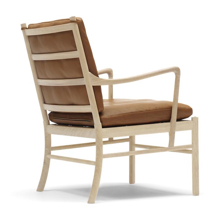Carl Hansen OW149 Colonial Chair, soaped eg/mørkebrunt læder