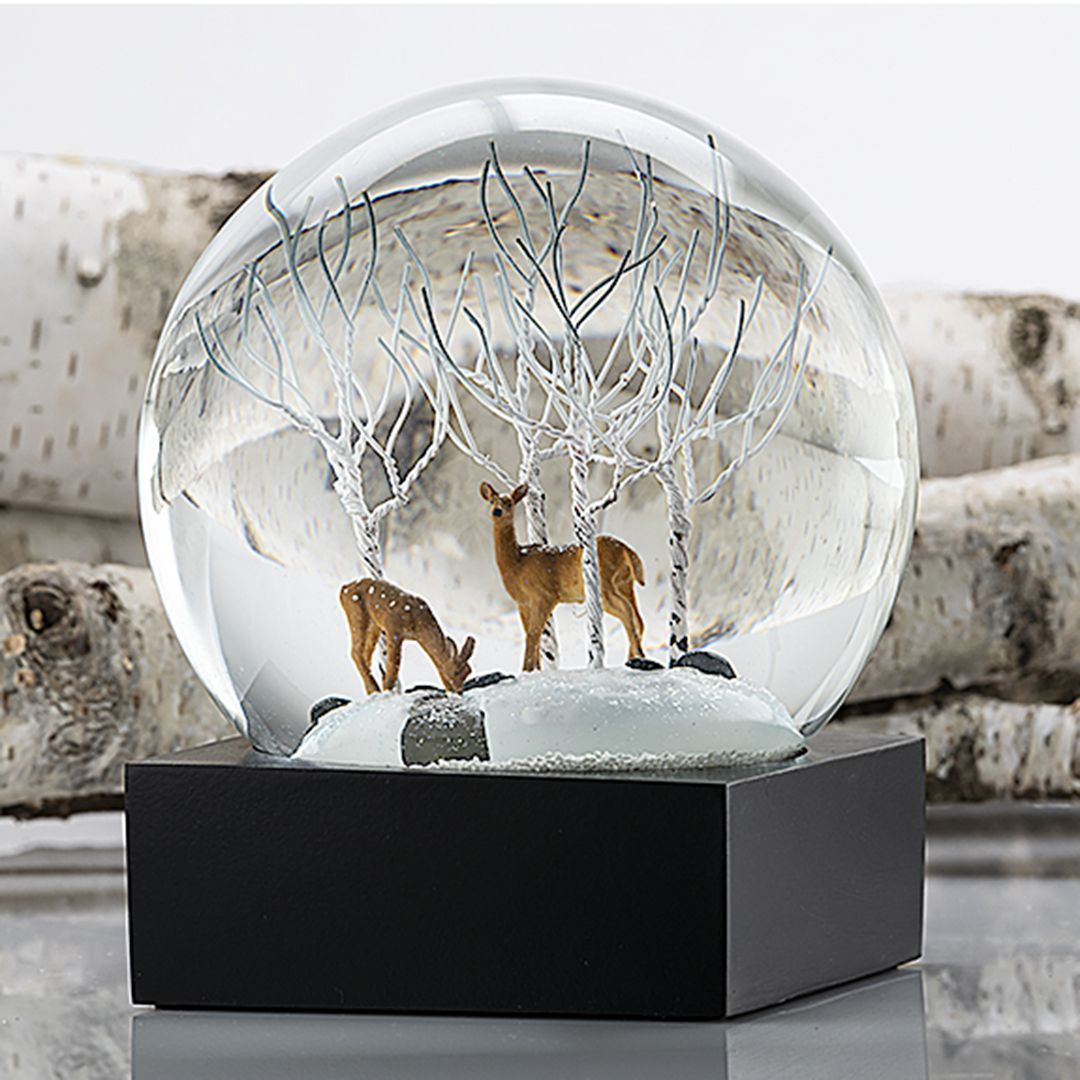 Cool Snow Globes Deer In Wood