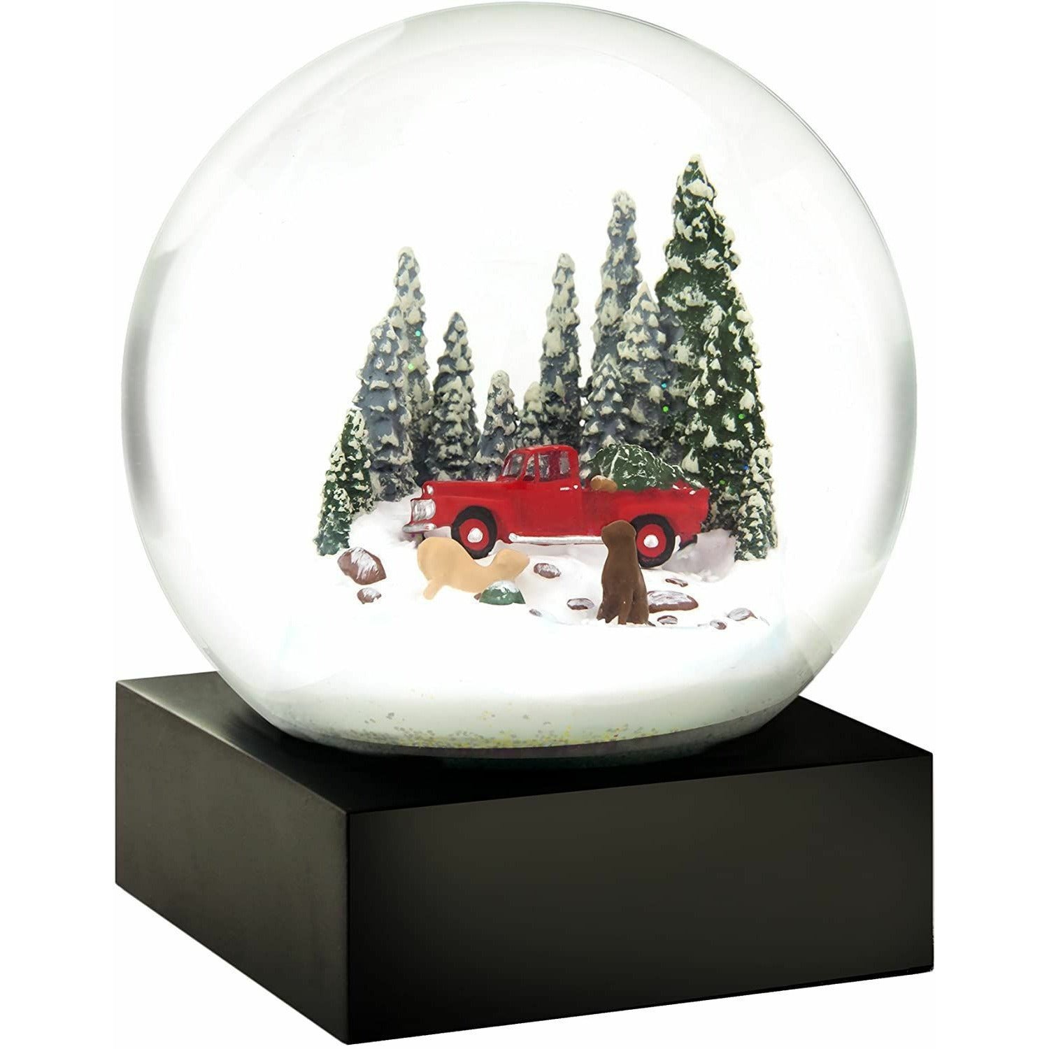 Cool Snow Globes Chiens de camion rouge xtree