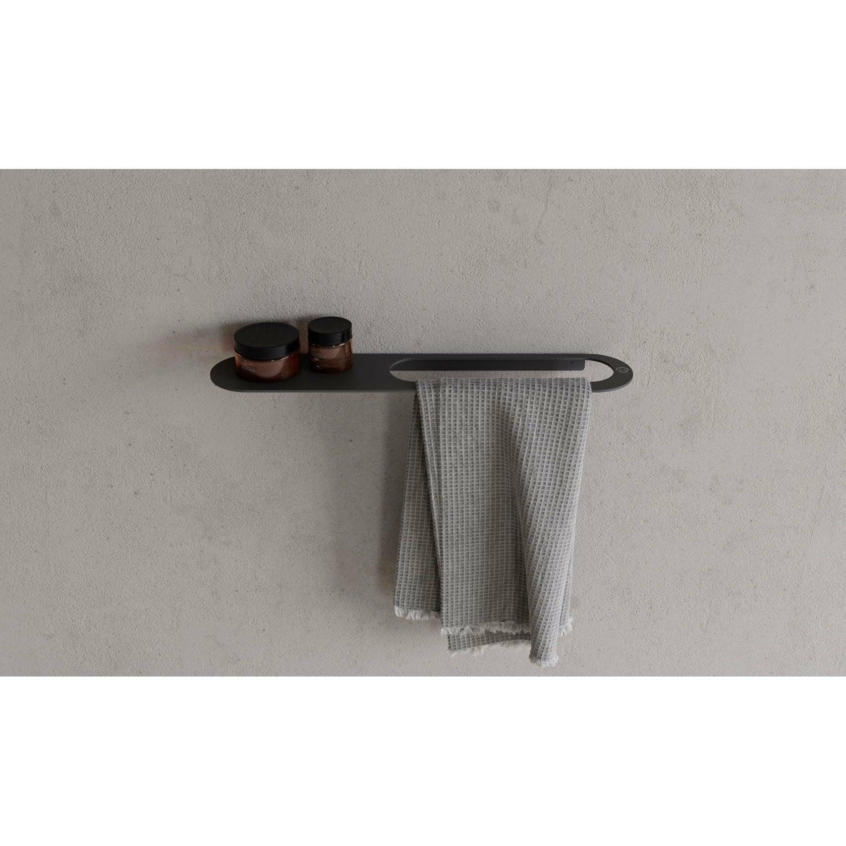 Copenhagen Bath CB 100 handdoekhouder met plank, mat zwart