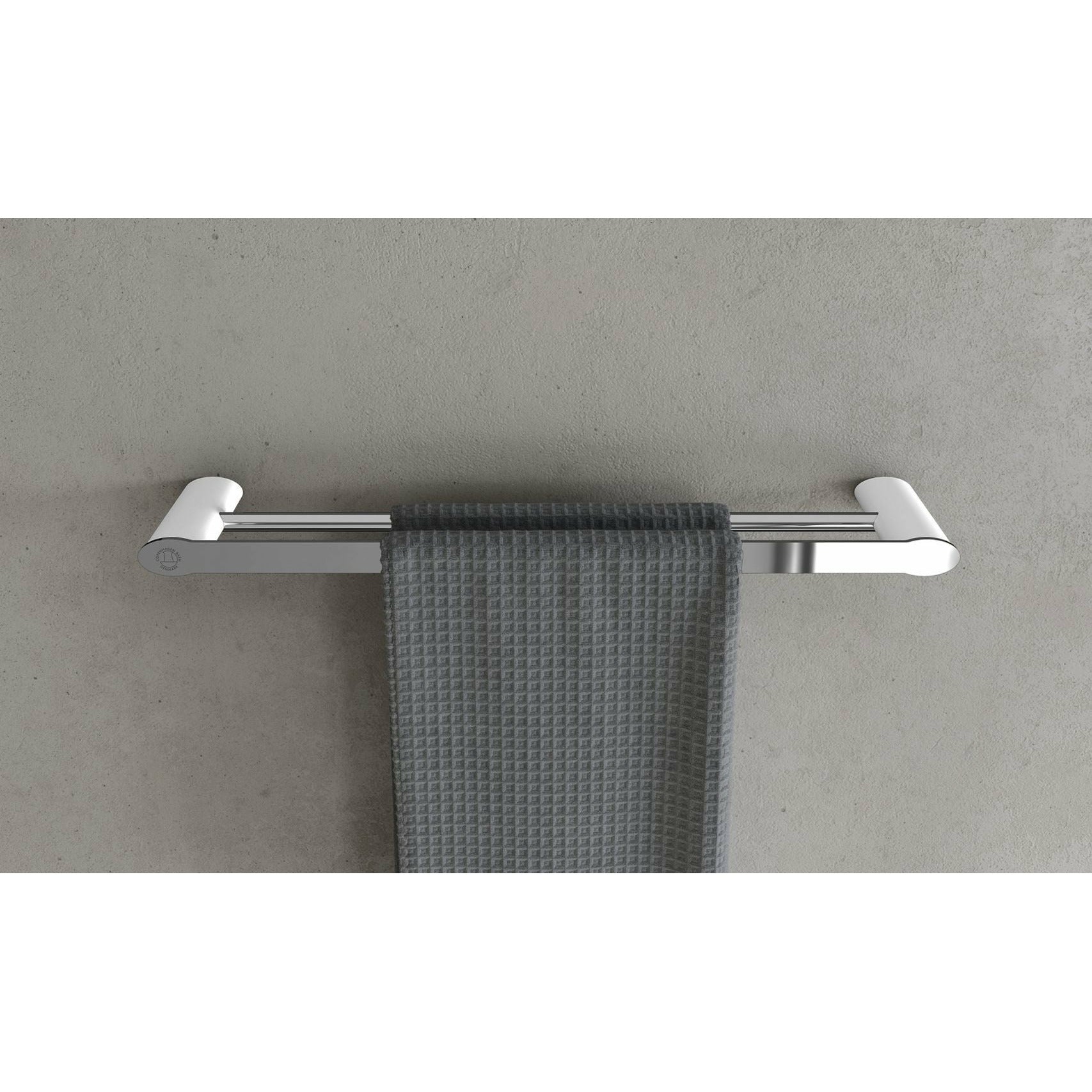 Copenhagen Bath Cb 200 Double Towel Holder, Chrome/Mat White