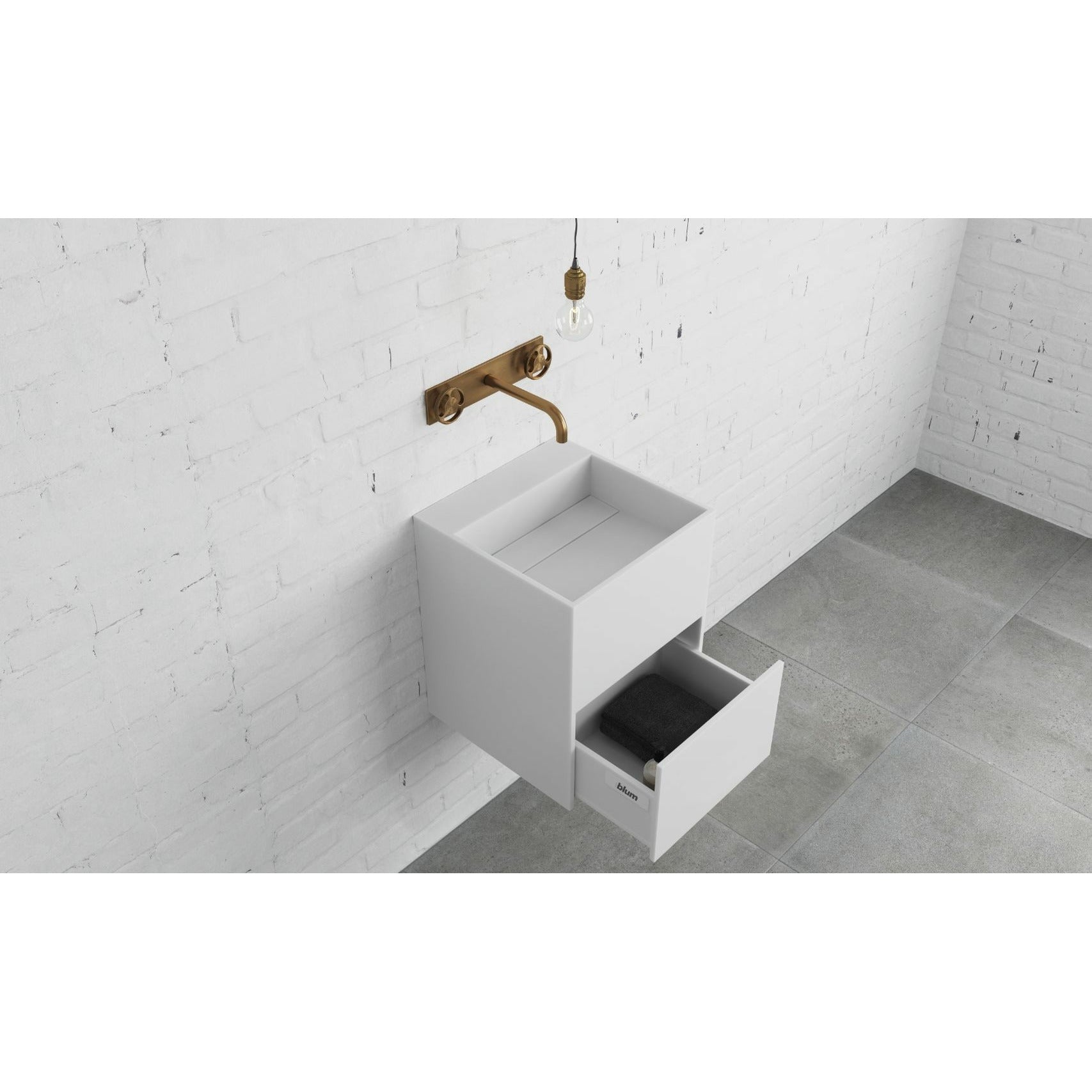 Basino di lavaggio enköping da bagno di Copenaghen, L40 cm