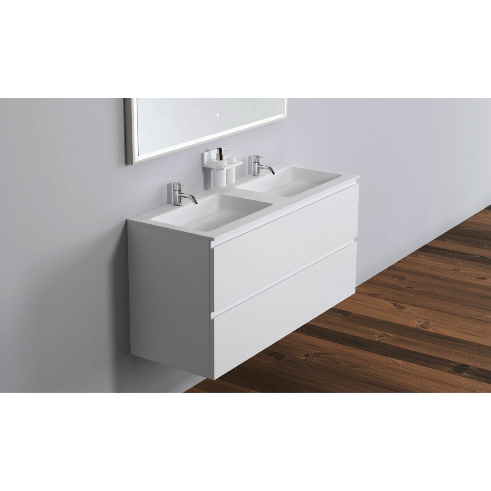 哥本哈根浴室Romsø双洗手盆，L120厘米