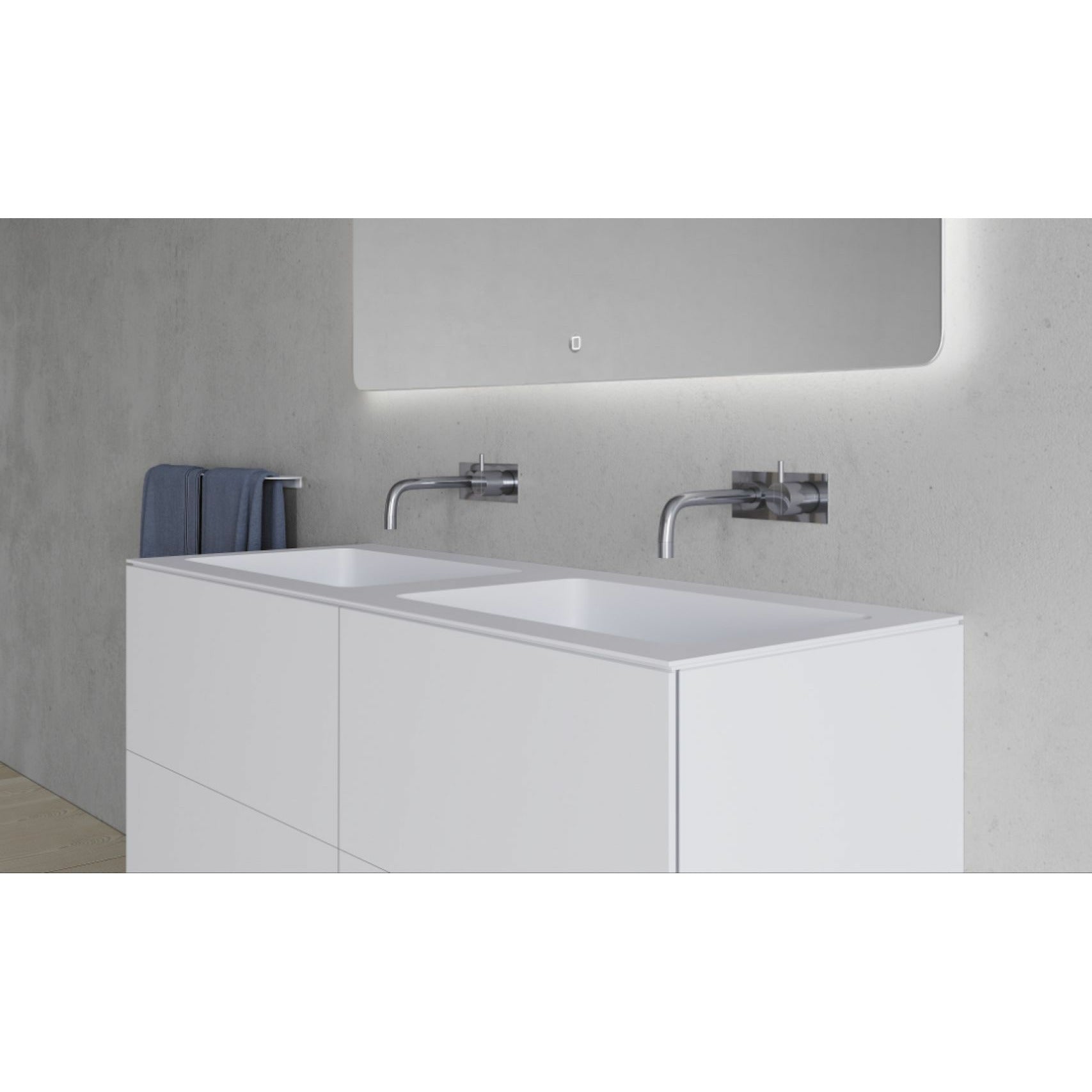 Copenhagen Bath Sq2 Double Cabinet With Double Washing, L120 Cm