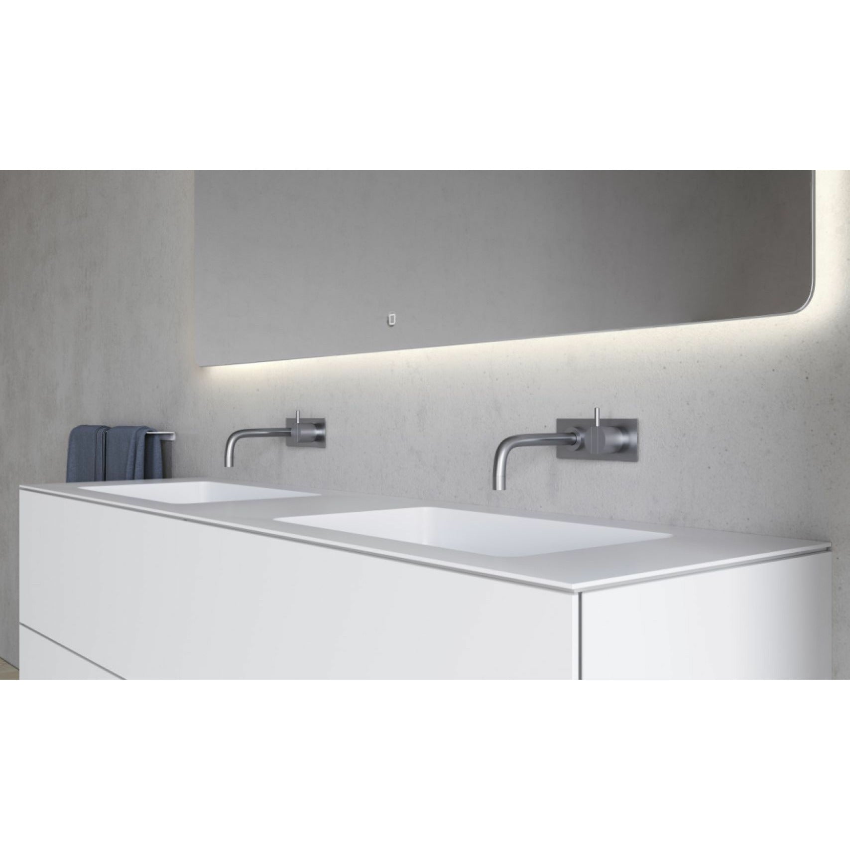 Copenhagen Bath SQ2 Doble gabinete con doble lavado, L160 cm