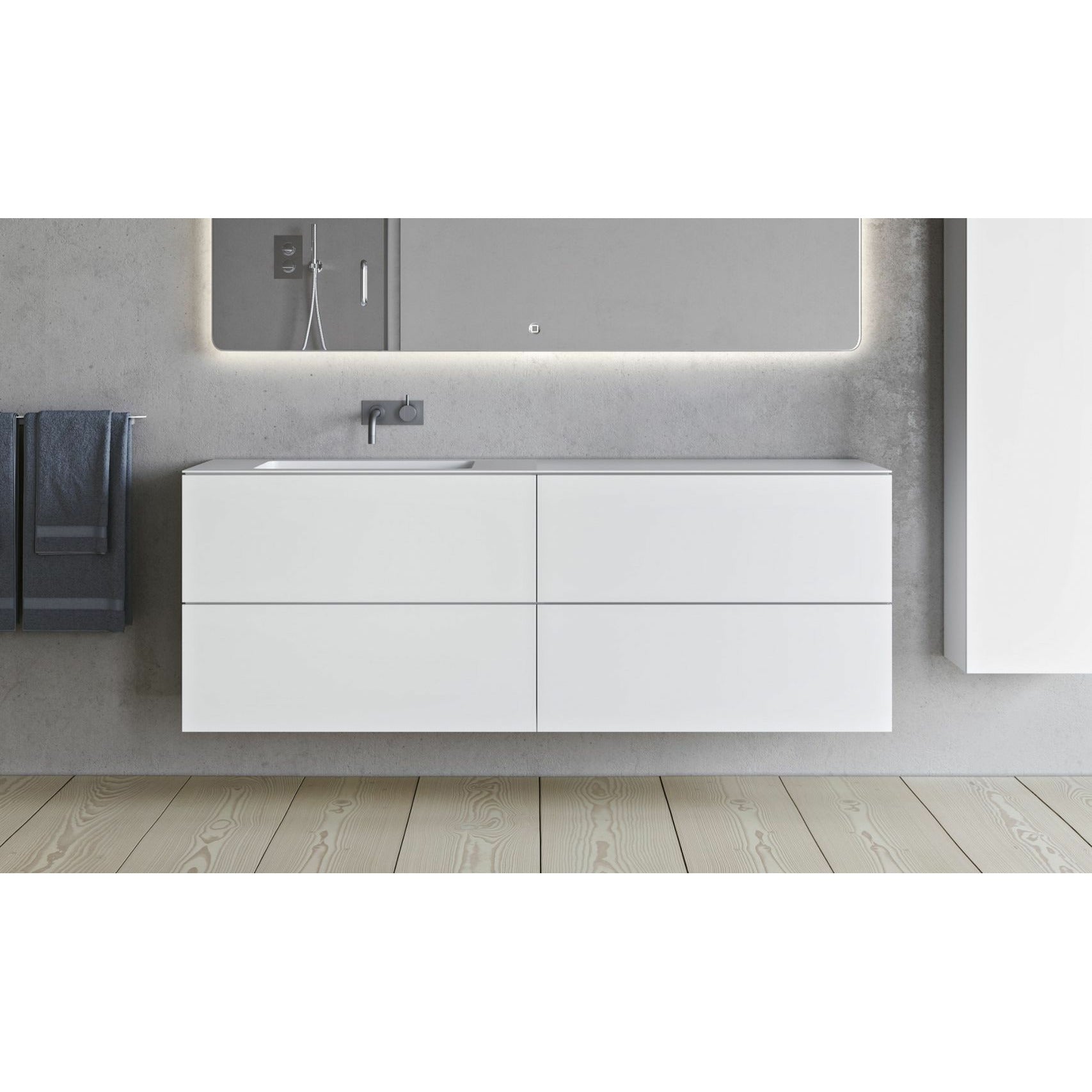 Copenhagen Bath SQ2 dobbelt kabinet med venstre håndvask, L160 cm