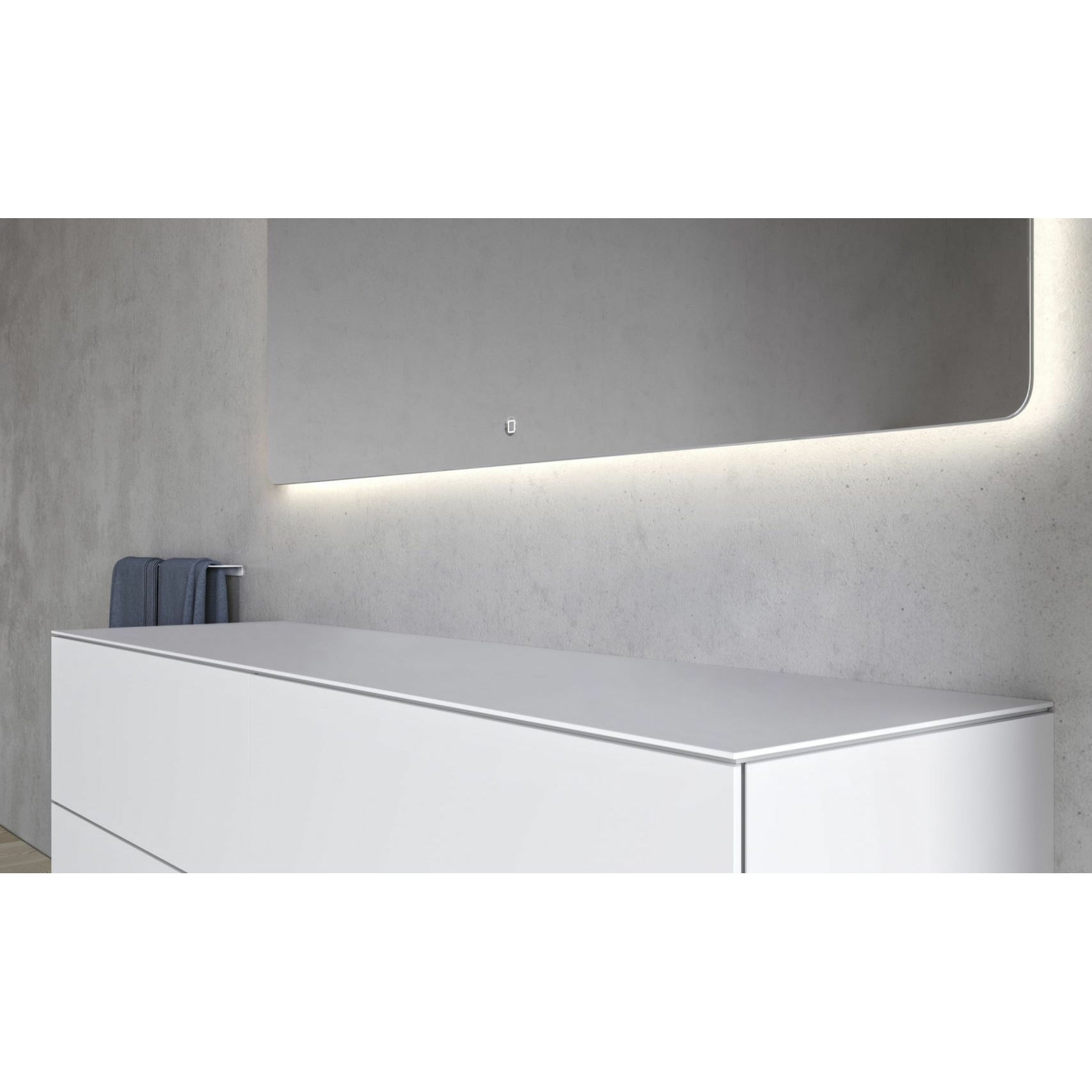 Copenhagen Bath Sq2 Double Cabinet With Countertop, L160 Cm