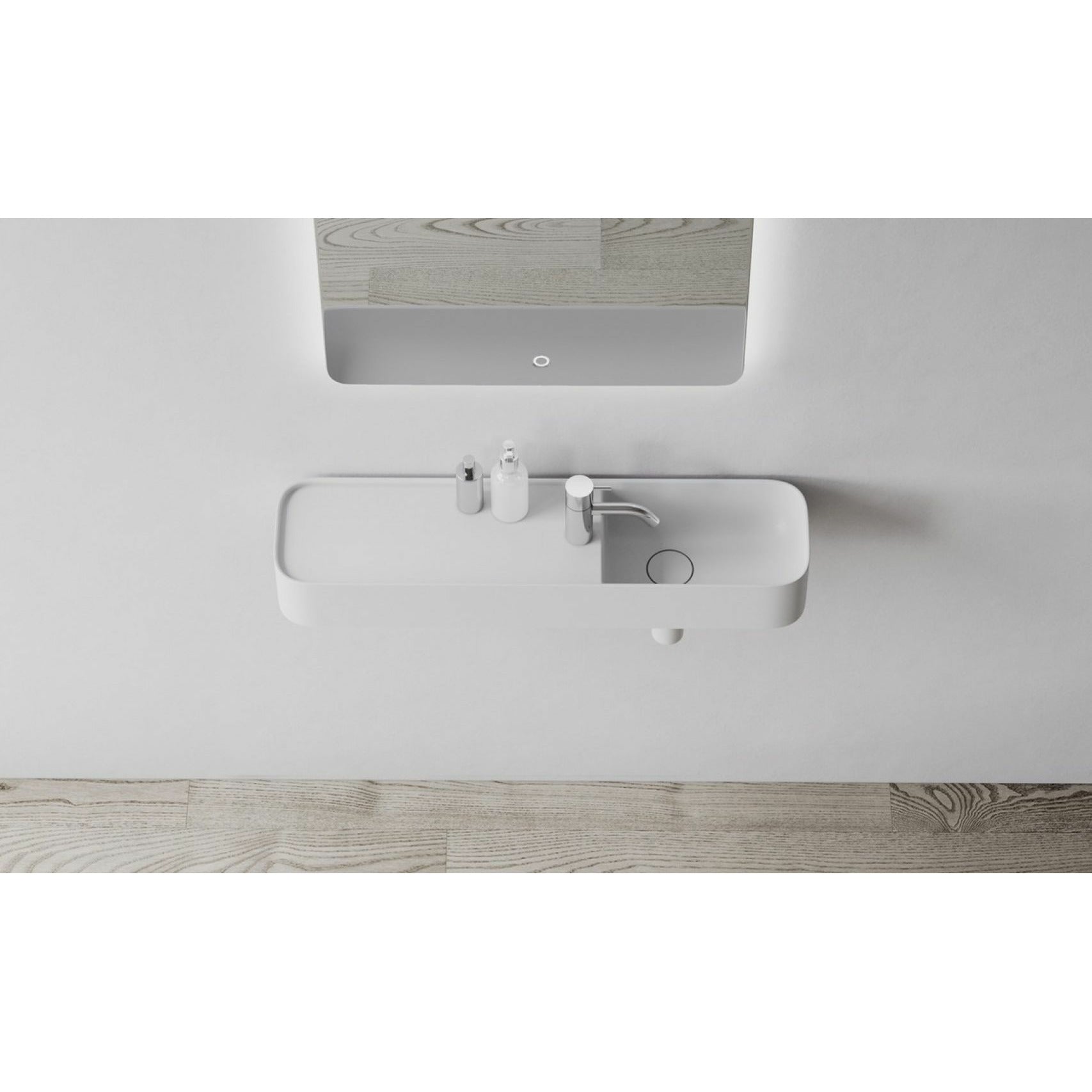 Basino di lavaggio Yuno LR da bagno di Copenaghen, L80 cm