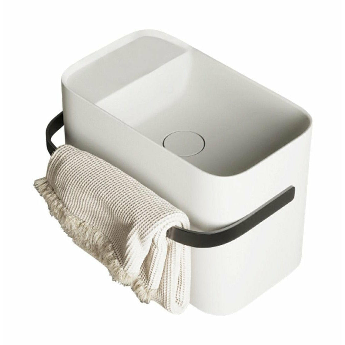 Bacino di lavaggio con binario yuno da bagno di Copenaghen, L41 cm