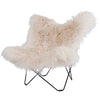 Cuero IJsland Mariposa Butterfly Chair, Wild White/Black