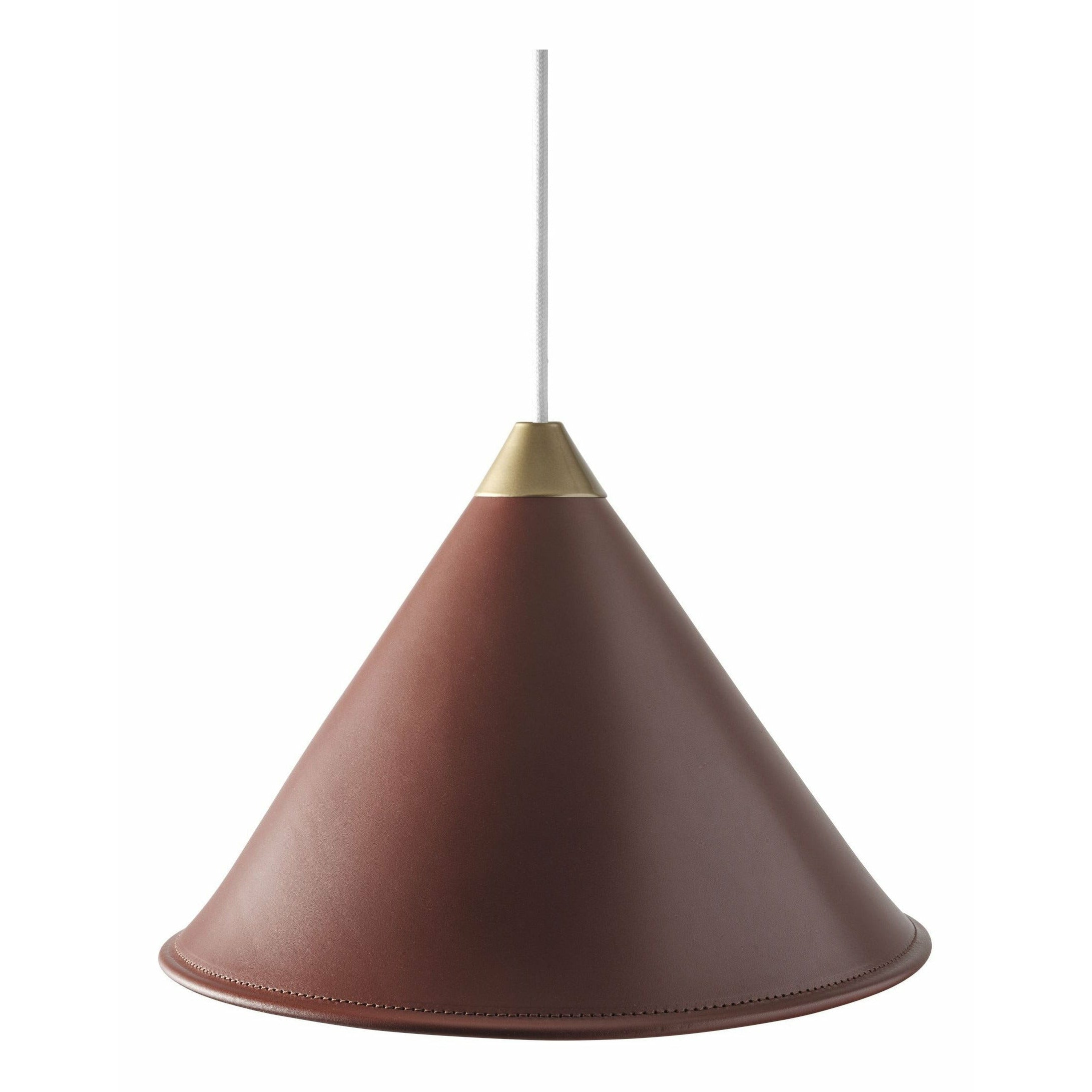 Cuero Namibia Pendant ø 45 Cm, Oak Brown/Brass With White Cable