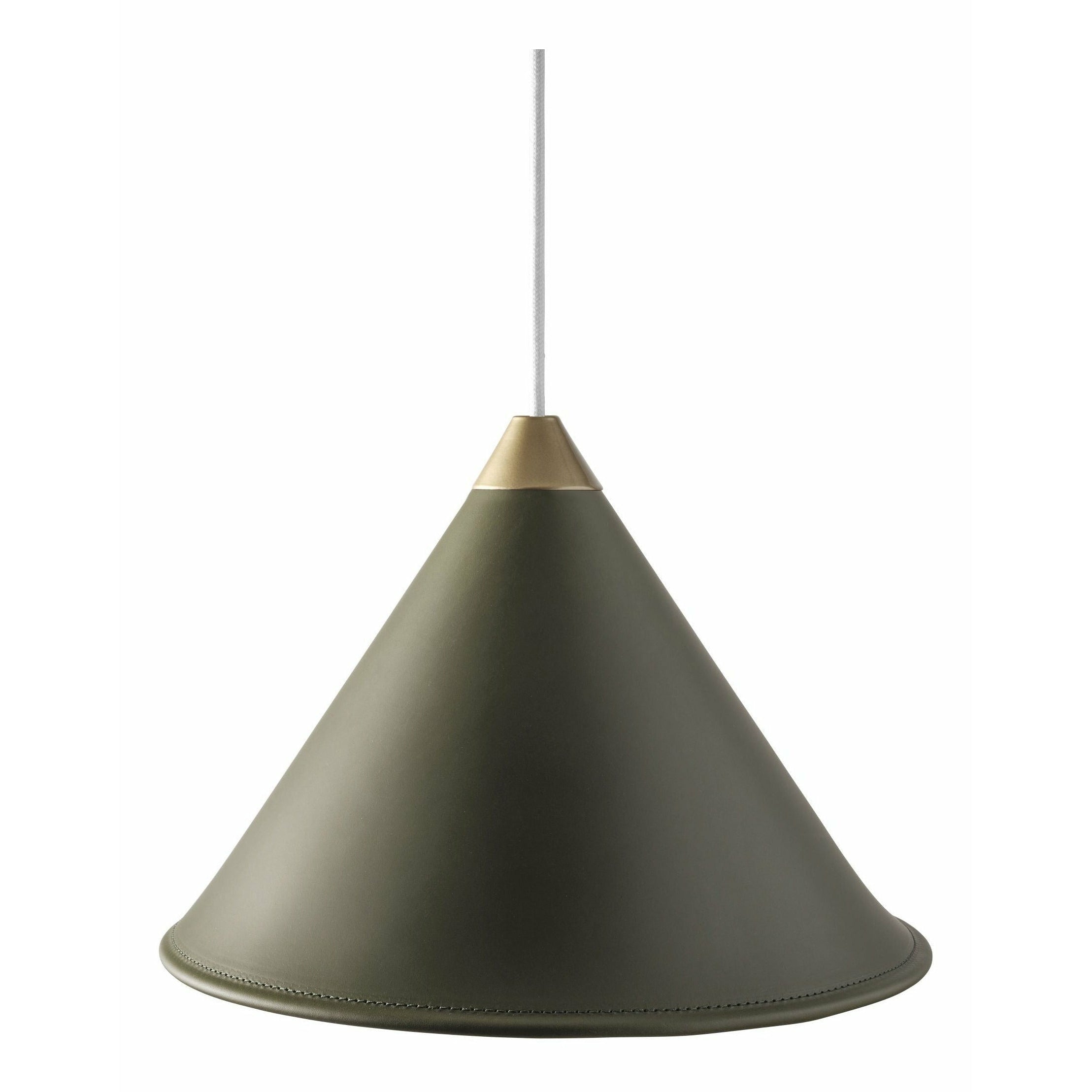 Cuero Namibia Pendant ø 45 Cm, Grass Green/Brass With White Cable