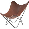 Cuero Pampa Mariposa Butterfly Chair, Chocolat/Chrome